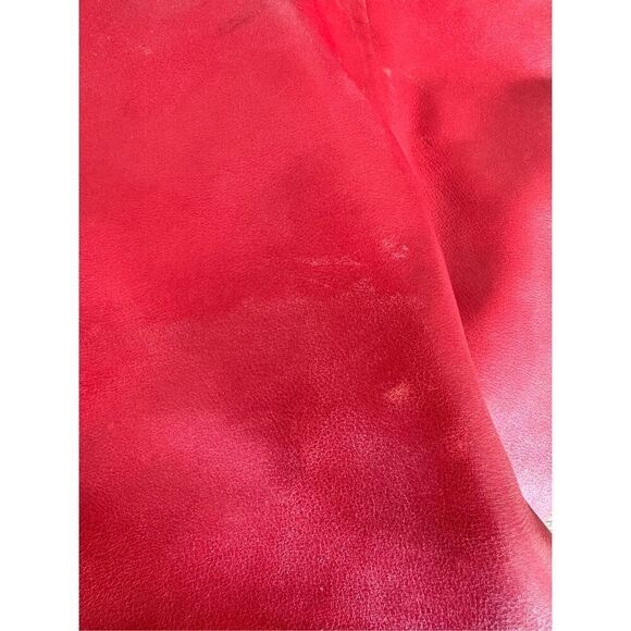 Saint Laurent Paris Red Leather & Suede Reversible tote bag with pouch - Authent - Picture 14 of 15